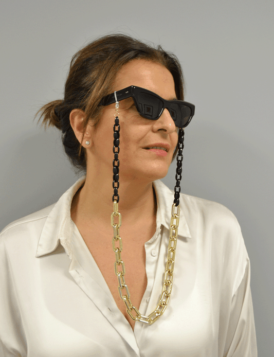 Cadena Acrílica Black Gold - Harpper Collection