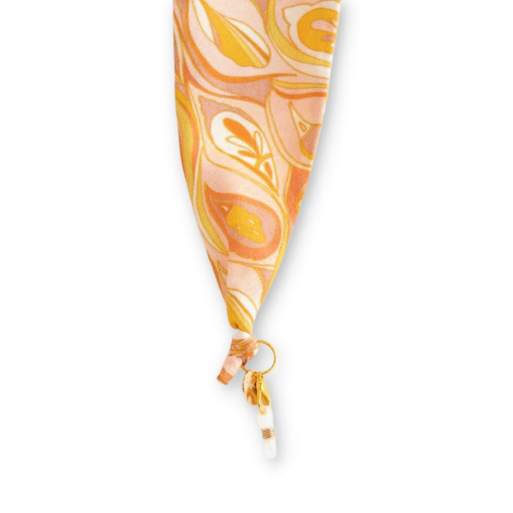 Psychedelic print silk scarf