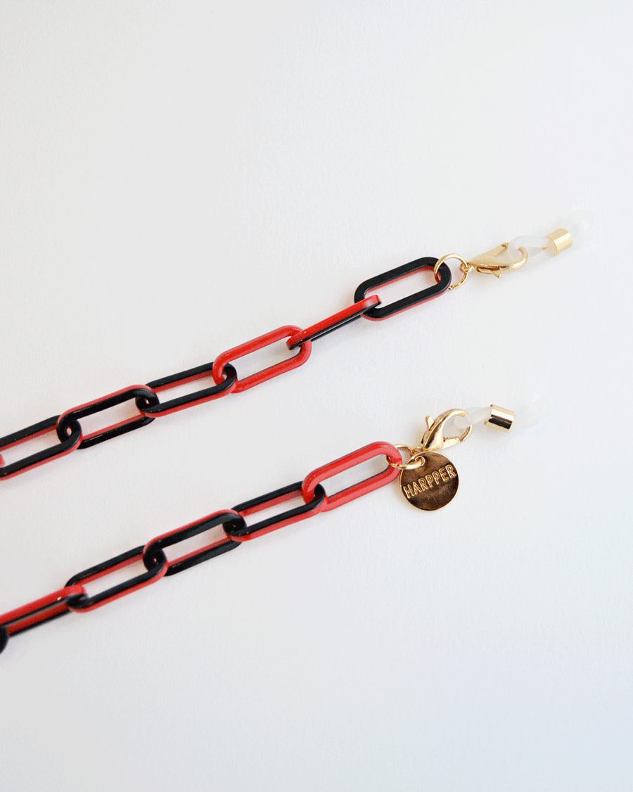Cadena-collar Black & Red - Harpper Collection
